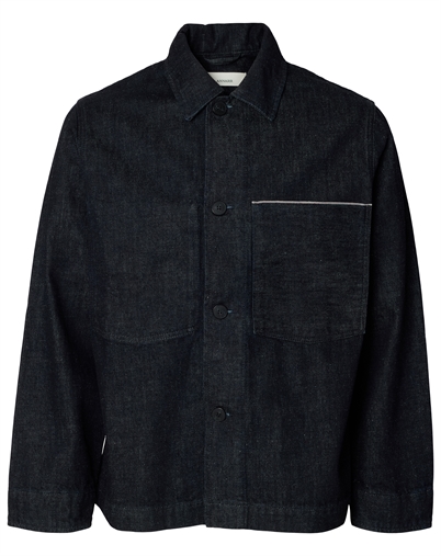 Annarr - ANRFloki Selvedge Denim Rinse Overshirt - Blue Denim
